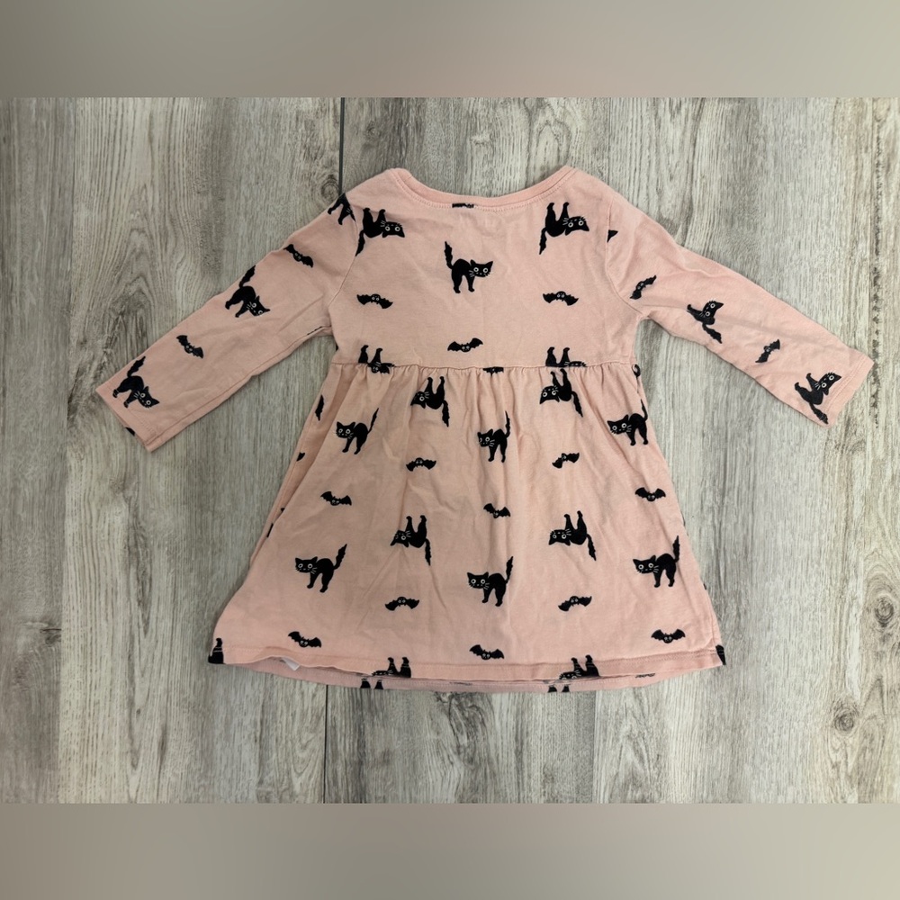 Old Navy Pink Dress with Black Cat Print - Picture 7 of 8